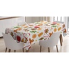image:imageAmbesonne Gingerbread Man Tablecloth Christmas Graphic Pattern Star Cookies Apples Bells Rectangular Table Cover for Dining Room Kitchen Decor 52 X 70Red CinnamonRed Cinnamon