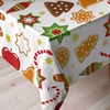 image:imageAmbesonne Gingerbread Man Tablecloth Christmas Graphic Pattern Star Cookies Apples Bells Rectangular Table Cover for Dining Room Kitchen Decor 52 X 70Red CinnamonRed Cinnamon
