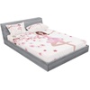 image:imageAmbesonne Mermaid Fitted Sheet amp Pillow Sham Set Cartoon Woman in Sea Sirens of Greek Myth Female Human Tail of Fish Image Decorative Printed 3 Piece Bedding Decor Set Full Pink NavyPeach Rose