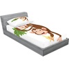 image:imageAmbesonne Mermaid Fitted Sheet amp Pillow Sham Set Cartoon Woman in Sea Sirens of Greek Myth Female Human Tail of Fish Image Decorative Printed 3 Piece Bedding Decor Set Full Pink NavyChocolate White
