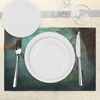 image:imageAmbesonne Mermaid Place Mats Set of 4 Mermaid Meets Seahorse Underwater World Fantasy Design Washable Fabric Placemats for Dining Table Standard Size Green Aqua