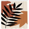 image:imageAmbesonne Mid Century Modern Boho Shower Curtain Dark Green Toned Branch on Terracotta Leaf Motifs Cloth Fabric Bathroom Decor Set with Hooks 69 W x 84 L Cinnamon Eggshell and Amber