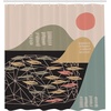image:imageAmbesonne Mid Century Modern Boho Shower Curtain Muted Tones of an Abstract and Dreamy Mountain Landscape Cloth Fabric Bathroom Decor Set with Hooks 69 W x 84 L Black and Multicolor