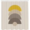 image:imageAmbesonne Mid Century Modern Boho Shower Curtain Simple Semicircle Pattern with Neutral Colors Print Cloth Fabric Bathroom Decor Set with Hooks 69 W x 70 L Ivory Mustard Pale Taupe