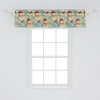 image:imageAmbesonne Nature Window Valance Birds Wildlife Cartoon Like Image with Tree Leaf Art Print Curtain Valance for Kitchen Bedroom Decor with Rod Pocket 54 X 18 Mustard MaroonDark Pink Pale Blue