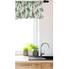 image:imageAmbesonne Nature Window Valance Birds Wildlife Cartoon Like Image with Tree Leaf Art Print Curtain Valance for Kitchen Bedroom Decor with Rod Pocket 54 X 18 Mustard MaroonPale Mint Green and Vermilion