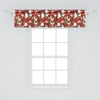 image:imageAmbesonne Nature Window Valance Birds Wildlife Cartoon Like Image with Tree Leaf Art Print Curtain Valance for Kitchen Bedroom Decor with Rod Pocket 54 X 18 Mustard MaroonWhite Red Green
