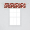image:imageAmbesonne Nature Window Valance Birds Wildlife Cartoon Like Image with Tree Leaf Art Print Curtain Valance for Kitchen Bedroom Decor with Rod Pocket 54 X 18 Mustard MaroonWhite Red Green