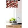 image:imageAmbesonne Nature Window Valance Birds Wildlife Cartoon Like Image with Tree Leaf Art Print Curtain Valance for Kitchen Bedroom Decor with Rod Pocket 54 X 18 Mustard MaroonWhite Red Green