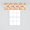 image:imageAmbesonne Nature Window Valance Birds Wildlife Cartoon Like Image with Tree Leaf Art Print Curtain Valance for Kitchen Bedroom Decor with Rod Pocket 54 X 18 Mustard MaroonRed Orange Yellow