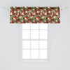image:imageAmbesonne Nature Window Valance Birds Wildlife Cartoon Like Image with Tree Leaf Art Print Curtain Valance for Kitchen Bedroom Decor with Rod Pocket 54 X 18 Mustard MaroonRuby Green