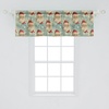 image:imageAmbesonne Nature Window Valance Birds Wildlife Cartoon Like Image with Tree Leaf Art Print Curtain Valance for Kitchen Bedroom Decor with Rod Pocket 54 X 18 Mustard MaroonDark Pink Pale Blue