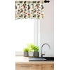 image:imageAmbesonne Nature Window Valance Birds Wildlife Cartoon Like Image with Tree Leaf Art Print Curtain Valance for Kitchen Bedroom Decor with Rod Pocket 54 X 18 Mustard MaroonDark Coral Teal Blue Grey