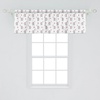 image:imageAmbesonne Nature Window Valance Birds Wildlife Cartoon Like Image with Tree Leaf Art Print Curtain Valance for Kitchen Bedroom Decor with Rod Pocket 54 X 18 Mustard MaroonPale Pink White Grey