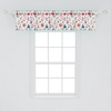 image:imageAmbesonne Nature Window Valance Birds Wildlife Cartoon Like Image with Tree Leaf Art Print Curtain Valance for Kitchen Bedroom Decor with Rod Pocket 54 X 18 Mustard MaroonHot Pink and Pale Petrol Blue