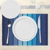 image:imageAmbesonne Navy Place Mats Set of 4 Plaques in Marine Tones Border Lines Sketchy Details Print Image Washable Fabric Placemats for Dining Table Standard Size Blue