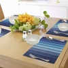 image:imageAmbesonne Navy Place Mats Set of 4 Plaques in Marine Tones Border Lines Sketchy Details Print Image Washable Fabric Placemats for Dining Table Standard Size Blue