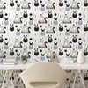 image:imageAmbesonne Scandinavian Peel amp Stick Wallpaper for Home Viking Longboat Design Cartoon Style Character Illustration SelfAdhesive Living Room Kitchen Accent 13 x 100 Black Pale Blue Grey