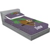 image:imageAmbesonne Sloth Fitted Sheet amp Pillow Sham Set Cartoon Character Sleeping on Branch Jungle Animal in Night Sky Kids Theme Decorative Printed 2 Piece Bedding Decor Set Twin Plum BrownPlum Brown
