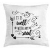 image:imageAmbesonne Tiki Bar Throw Pillow Cushion Cover Native Man Wearing a Illustration Cartoon Tribal Costume Prehistoric Decorative Square Accent Pillow Case 16 X 16 Brown CoralWhite Black