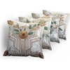 image:imageAmbesonne Tiki Bar Throw Pillow Cushion Cover Native Man Wearing a Illustration Cartoon Tribal Costume Prehistoric Decorative Square Accent Pillow Case 16 X 16 Brown CoralTeal Grey and Orange