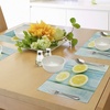 image:imageAmbesonne Yellow and Blue Place Mats Set of 4 Juicy Lemon Slices on Old Wooden Planks Porch Summer Refreshing Image Washable Fabric Placemats for Dining Table Standard Size Sky Blue