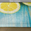 image:imageAmbesonne Yellow and Blue Place Mats Set of 4 Juicy Lemon Slices on Old Wooden Planks Porch Summer Refreshing Image Washable Fabric Placemats for Dining Table Standard Size Sky Blue