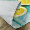 image:imageAmbesonne Yellow and Blue Place Mats Set of 4 Juicy Lemon Slices on Old Wooden Planks Porch Summer Refreshing Image Washable Fabric Placemats for Dining Table Standard Size Sky Blue