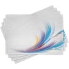 image:imageAmbesonne Abstract Place Mats Set of 4 Modern Rainbow Inspired Wavy Pattern with Blank Background Image Washable Fabric Placemats for Dining Table Standard Size Blue Purple
