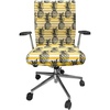image:imageAmbesonne Cartoon Office Chair Slipcover Xray Part of an Abstract Skeleton Image in Repetitive Grunge Pattern Protective Stretch Decorative Fabric Cover Standard Size Ivory CharcoalYellow White