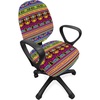 image:imageAmbesonne Dog Office Chair Slipcover Cartoon Style Interpretation of Doggies Playing and Messing Around with Toys Print Protective Stretch Decorative Fabric Cover Standard Size Coffee BrownMagenta Yellow