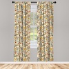 image:imageAmbesonne Dotted Curtains Teddy Bear Style Dog on Nostalgic Polka Dots Cartoon Window Treatments 2 Panel Set for Living Room Bedroom Pair of  28 x 63 Blue BrownAmber Paprika and Slate Blue