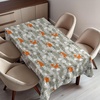 image:imageAmbesonne Fox Tablecloth Fox in The Winter Forest Abstract Cartoon Trees and Nature Animal Pattern Rectangular Table Cover for Dining Room Kitchen Decor 60 X 90 Green White