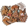 image:imageAmbesonne Gingerbread Man Place Mats Set of 4 Tasty Looking Traditional Cookies Little Snowflakes Cinnamon Washable Fabric Placemats for Dining Table Standard Size Brown White