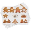 image:imageAmbesonne Gingerbread Man Place Mats Set of 4 Vivid Christmas Gingerbread Biscuits Set Snowflake House Tree Washable Fabric Placemats for Dining Table Standard Size Brown and White