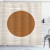 image:imageAmbesonne Mid Century Modern Boho Shower Curtain Abstract Minimal Moon with Earth Tones and Stripes Art Cloth Fabric Bathroom Decor Set with Hooks 69 W x 84 L Ginger Ivory Dark Grey