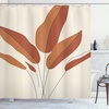 image:imageAmbesonne Mid Century Modern Boho Shower Curtain Abstract Tropical Leaves Bohemian Themed Minimal Look Cloth Fabric Bathroom Decor Set with Hooks 69 W x 105 L Eggshell Cinnamon Amber