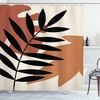 image:imageAmbesonne Mid Century Modern Boho Shower Curtain Dark Green Toned Branch on Terracotta Leaf Motifs Cloth Fabric Bathroom Decor Set with Hooks 69 W x 84 L Cinnamon Eggshell and Amber
