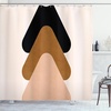 image:imageAmbesonne Mid Century Modern Boho Shower Curtain Geometric Feels Triangle Look Shapes Minimalist Art Cloth Fabric Bathroom Decor Set with Hooks 69 W x 70 L Peach Charcoal Grey White