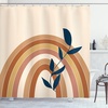 image:imageAmbesonne Mid Century Modern Boho Shower Curtain Simple Leaves Branch of Earth Tones Rainbow Dreamy Art Cloth Fabric Bathroom Decor Set with Hooks 69 W x 105 L Eggshell Burnt Orange