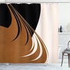 image:imageAmbesonne Mid Century Modern Boho Shower Curtain Tricolor Designed Minimalist Tribal Look Stripes Art Cloth Fabric Bathroom Decor Set with Hooks 69 W x 70 L Cinnamon Charcoal Grey