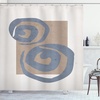 image:imageAmbesonne Mid Century Modern Boho Shower Curtain Whirly Shapes with Earth Tones Rectangular Hippie Art Cloth Fabric Bathroom Decor Set with Hooks 69 W x 105 L Warm Taupe Purpleblue