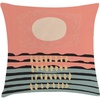 image:imageAmbesonne Mid Century Modern Boho Throw Pillow Cushion Cover Abstract Sun on Scandinavian Waves Pastel Terracotta Colors Decorative Square Accent Pillow Case 16 X 16 Coral Laurel Green
