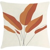 image:imageAmbesonne Mid Century Modern Boho Throw Pillow Cushion Cover Abstract Tropical Leaves Bohemian Themed Minimal Look Decorative Square Accent Pillow Case 20 X 20 Eggshell Cinnamon Amber