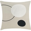 image:imageAmbesonne Mid Century Modern Boho Throw Pillow Cushion Cover Contemporary Geometric Vibes Round and Circle Chill Print Decorative Square Accent Pillow Case 20 X 20 Pale Sepia Dark Grey