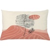 image:imageAmbesonne Mid Century Modern Boho Throw Pillow Cushion Cover Contemporary Sketchy Leafy Design with Desert Dune Art Decorative Rectangle Accent Pillow Case 26 X 16 Coral and Charcoal Grey