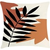 image:imageAmbesonne Mid Century Modern Boho Throw Pillow Cushion Cover Dark Green Toned Branch on Terracotta Leaf Motifs Decorative Square Accent Pillow Case 20 X 20 Cinnamon Eggshell and Amber