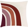 image:imageAmbesonne Mid Century Modern Boho Throw Pillow Cushion Cover Dreamy Abstract Design of Warm Stripes with Polka Dots Decorative Square Accent Pillow Case 18 X 18 Mauve Taupe Cinnamon