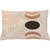 image:imageAmbesonne Mid Century Modern Boho Throw Pillow Cushion Cover Dreamy Round and Crescent Pattern with Exotic Leaves Decorative Rectangle Accent Pillow Case 26 X 16 Taupe Pale Rust Champagne