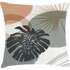 image:imageAmbesonne Mid Century Modern Boho Throw Pillow Cushion Cover Exotic Monstera Leaf Silhouettes with Round Ornaments Decorative Square Accent Pillow Case 40 X 40 Almond Evergreen White